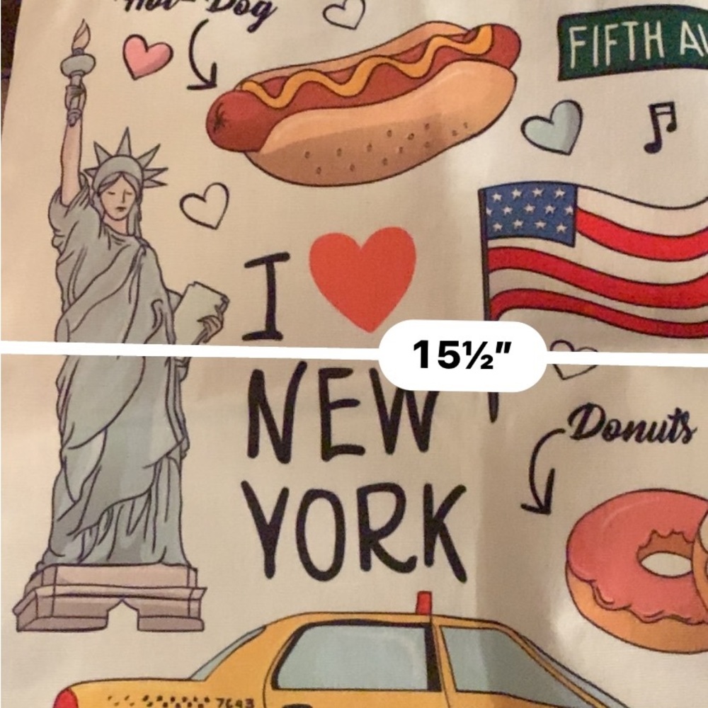 New 16x15.5 Rare find double sided NYC satchel🥳🥳❌ - Picture 7 of 7